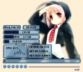 Rainmeter Widgets Con Skins De Anime Ba K